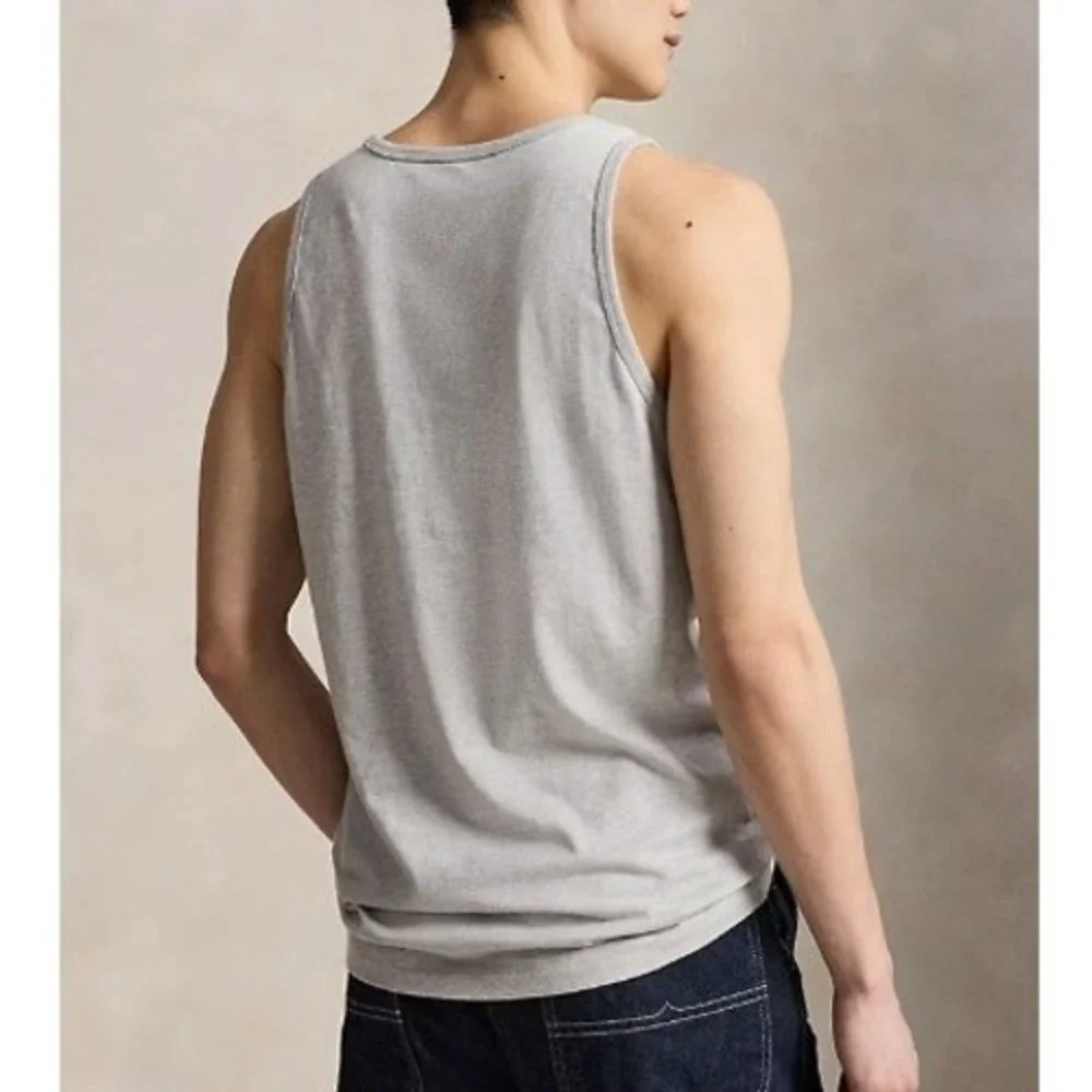 Polo Ralph Lauren Mens Tank Top Gray Cotton Sleeveless Pony Logo XXL